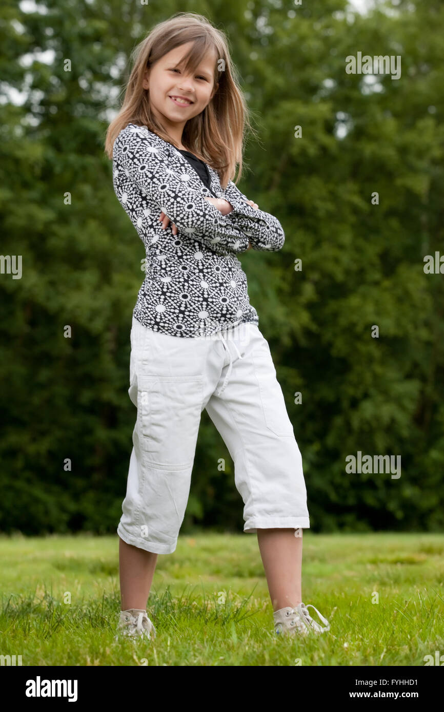 Little girl is posing big Stock Photo