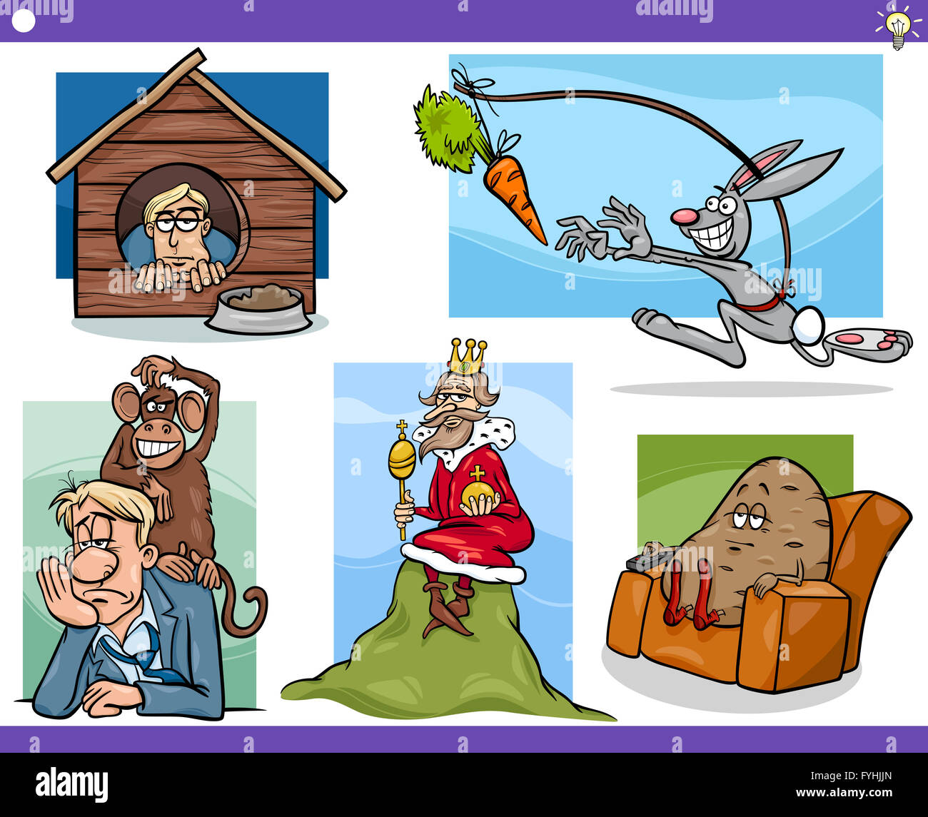 cartoon concepts and ideas set Stock Photo - Alamy