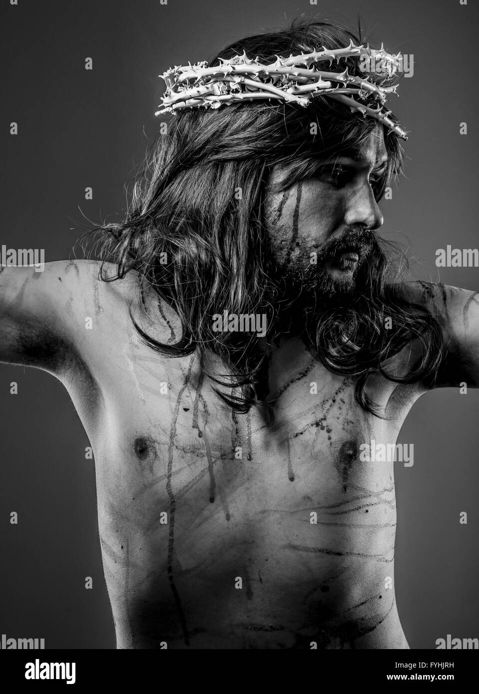 Faith, representation of Jesus Christ on the cross Stock Photo