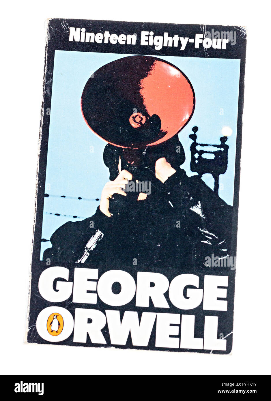 George Orwell Nineteen Eighty Four paperback book published by Penguin Stock Photo