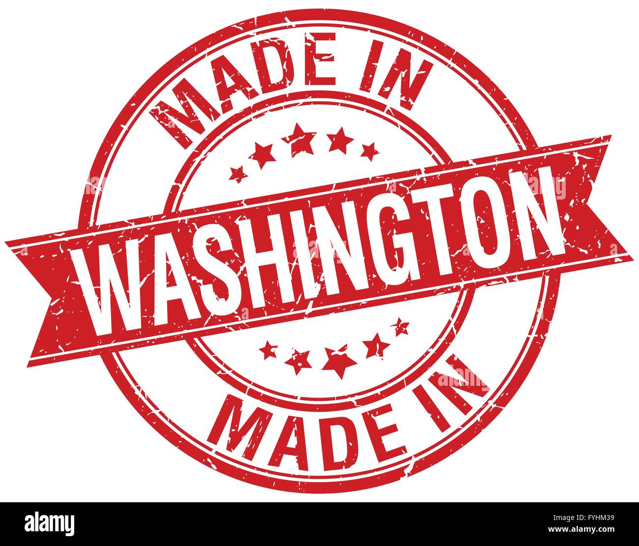 made in Washington red round vintage stamp Stock Vector Image & Art - Alamy