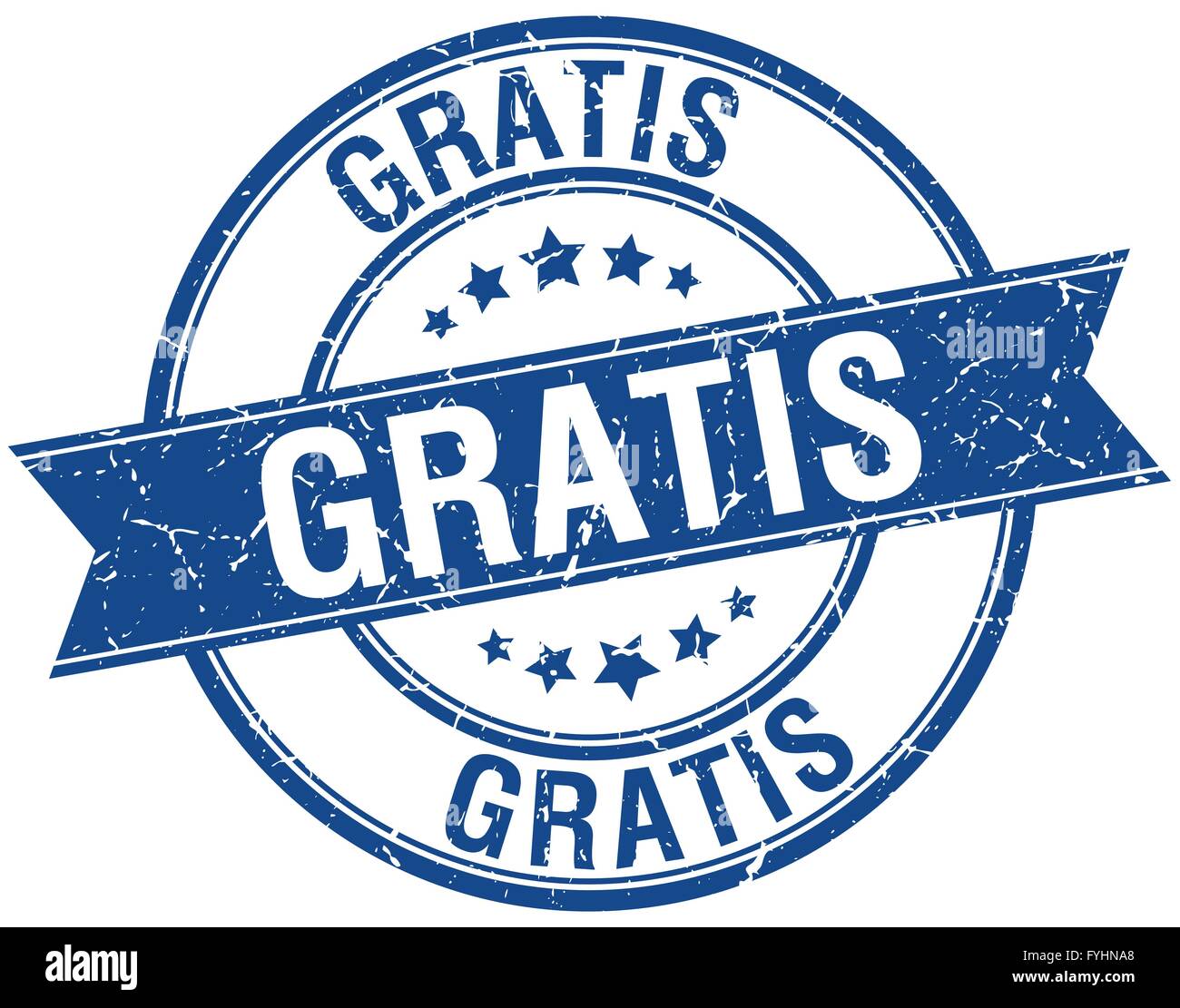gratis grunge retro blue isolated ribbon stamp Stock Vector Image & Art ...