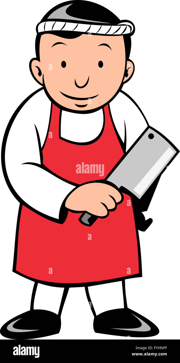 Japanese butcher fish monger meat cleaver Stock Photo Alamy
