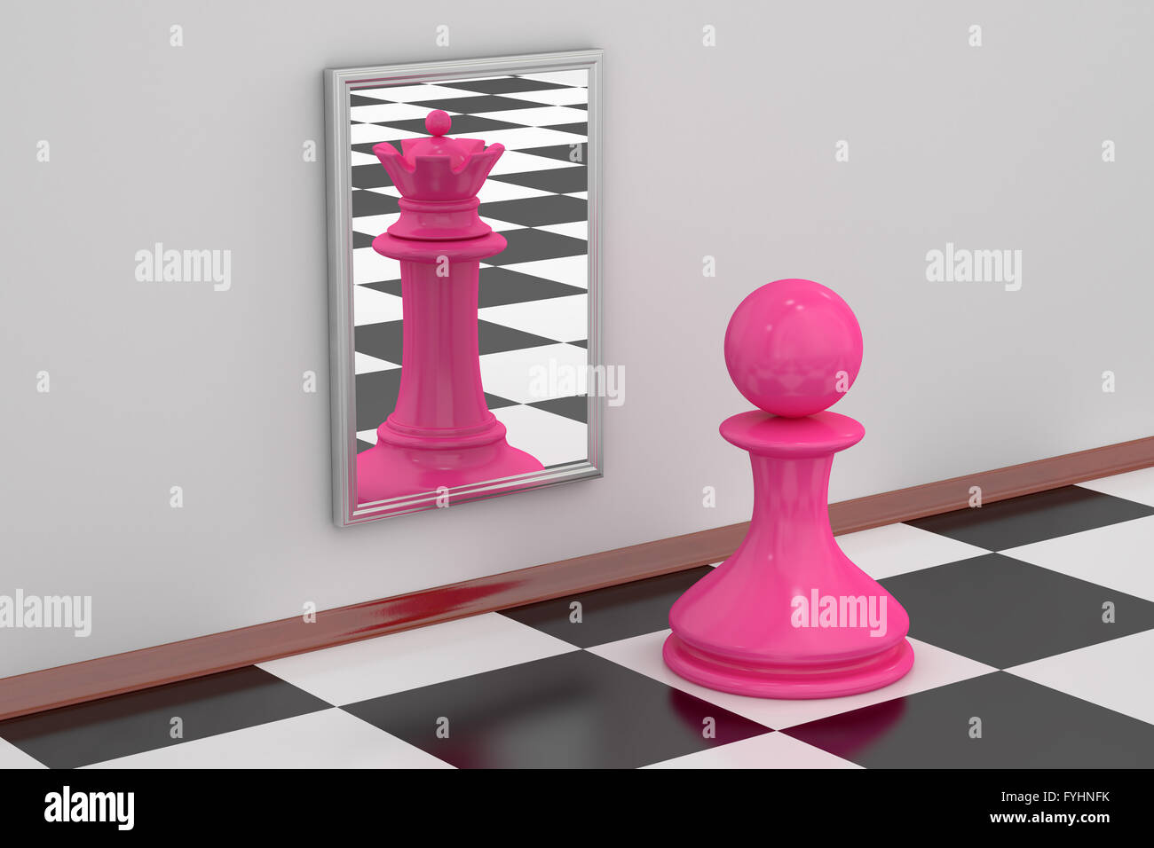 Wallpaper chess, king, mirror, pawn for mobile and desktop