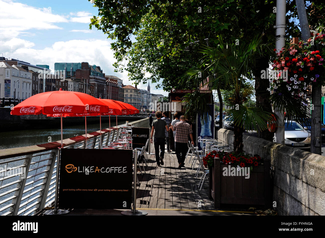 Like a Coffee on the Liffey river, Bachelors Walk, Dublin, Ireland