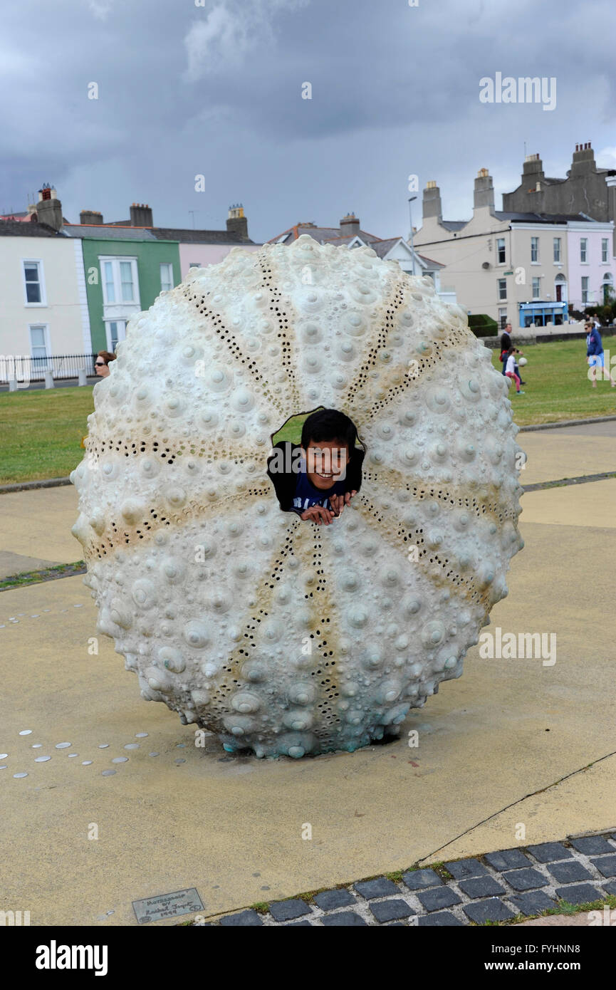 Mothership, sea urchin sculpture by Rachel Joynt 1999 at Dun Laoghaire