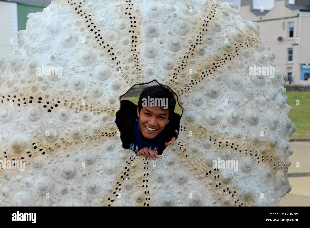 Mothership, sea urchin sculpture by Rachel Joynt 1999 at Dun Laoghaire