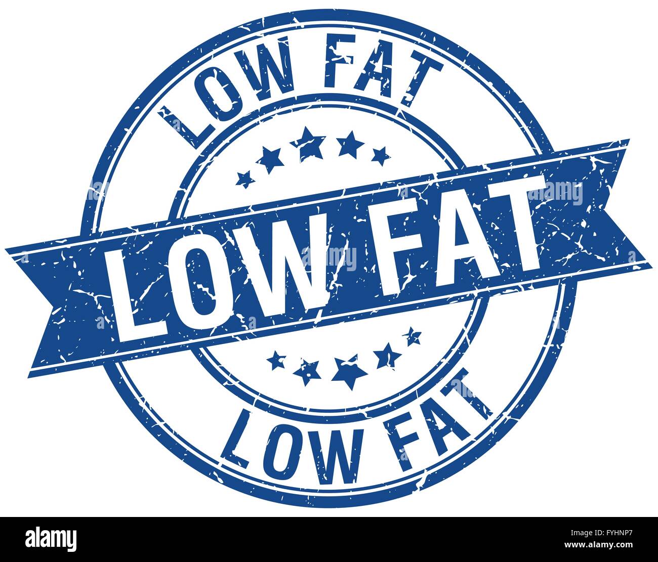 low fat grunge retro blue isolated ribbon stamp Stock Vector Image ...