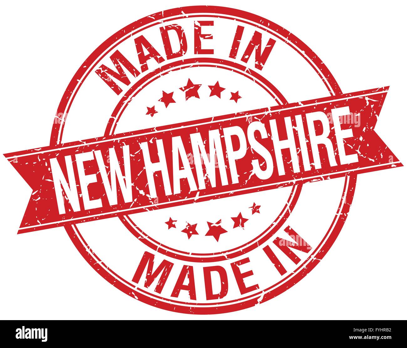made in New Hampshire red round vintage stamp Stock Vector Image & Art