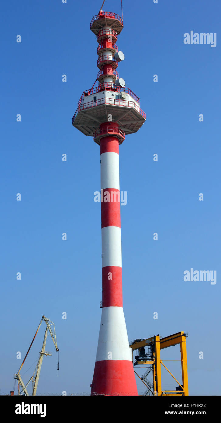 communications tower for tv and mobile phone signals Stock Photo