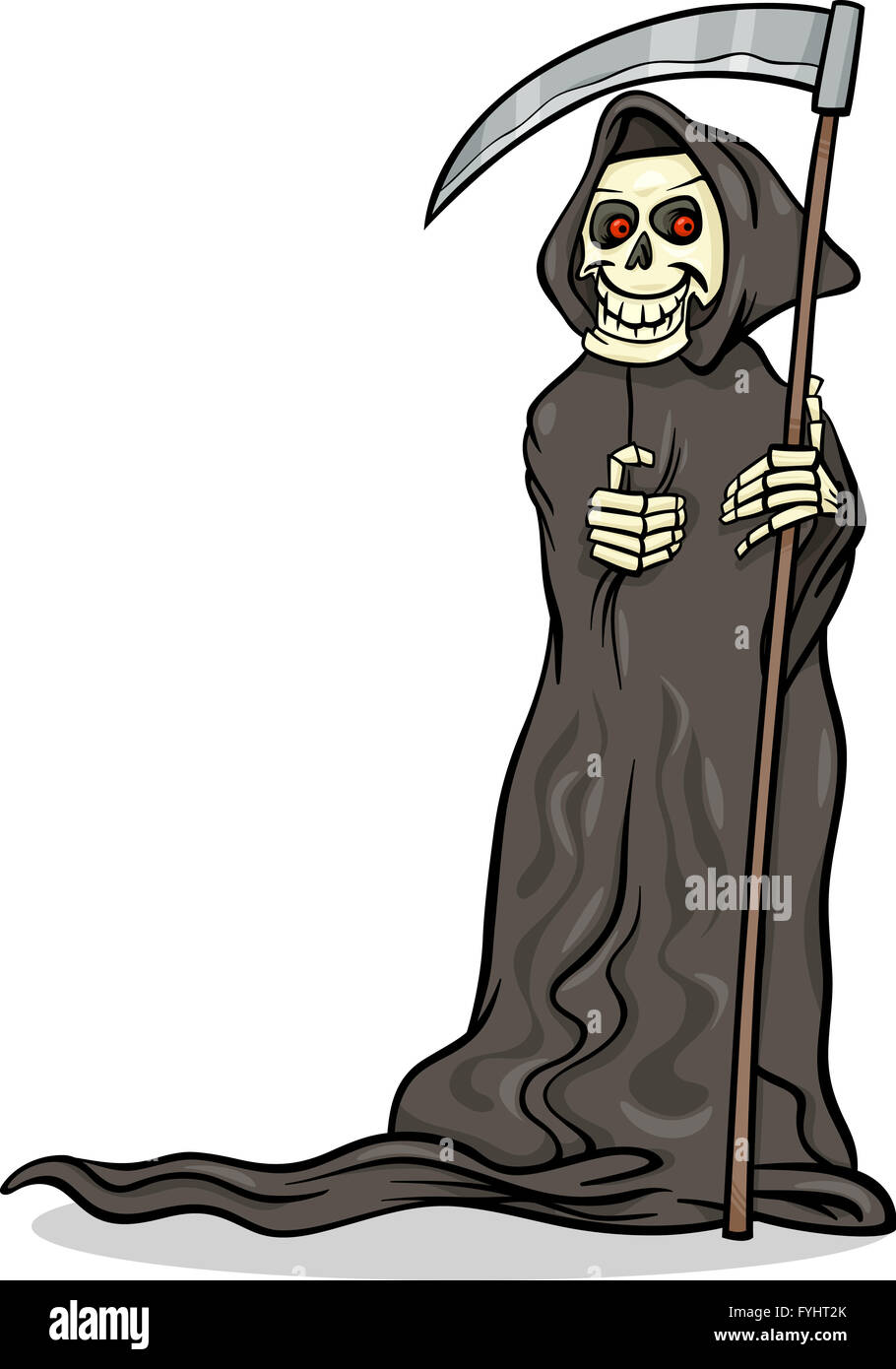 Vector Cartoon Illustration Grim Reaper High Resolution Stock ...