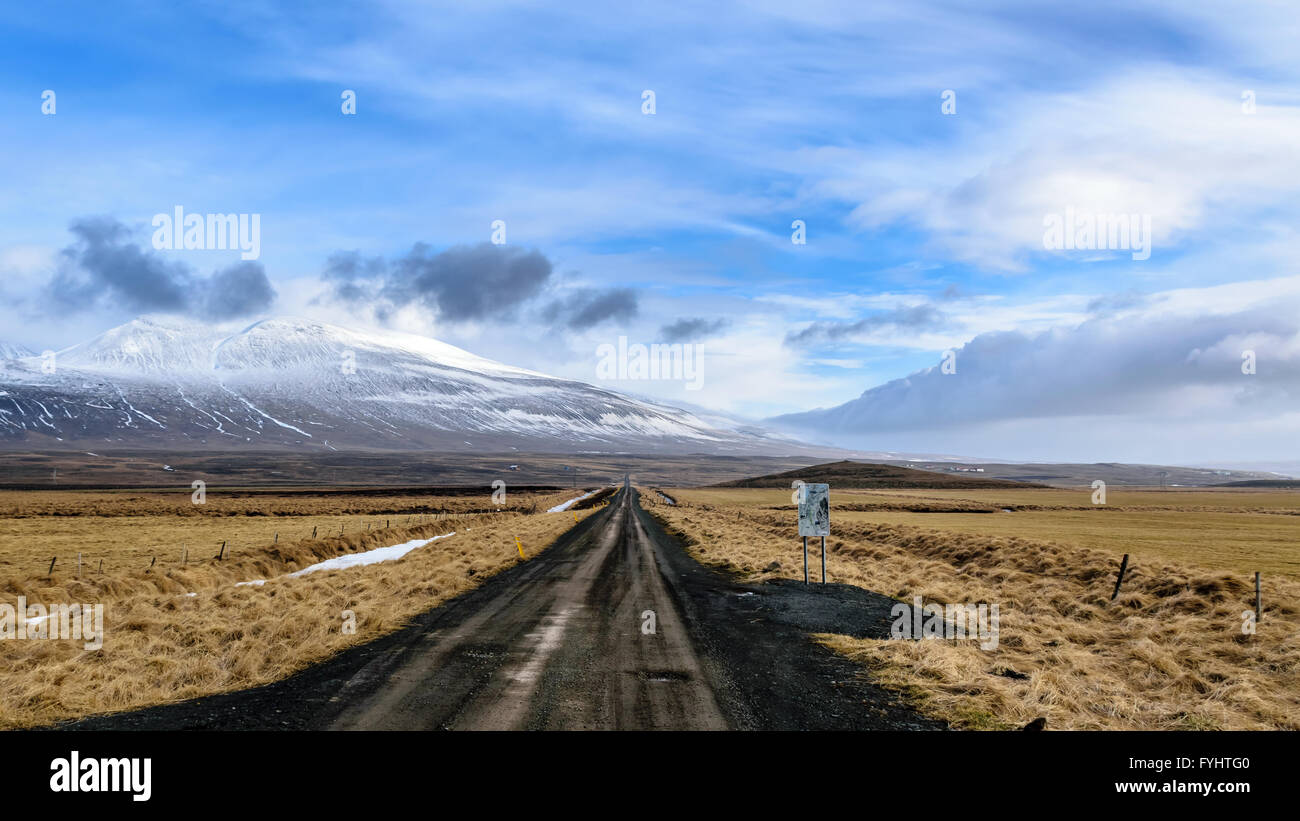 The  Ring Road, Route One, in Iceland Stock Photo