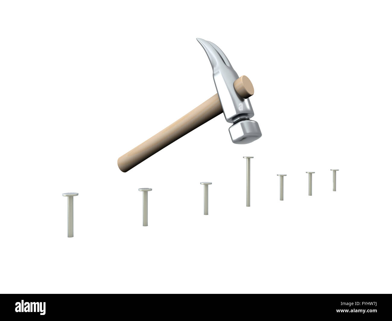 Hammer and Nails Stock Photo Alamy