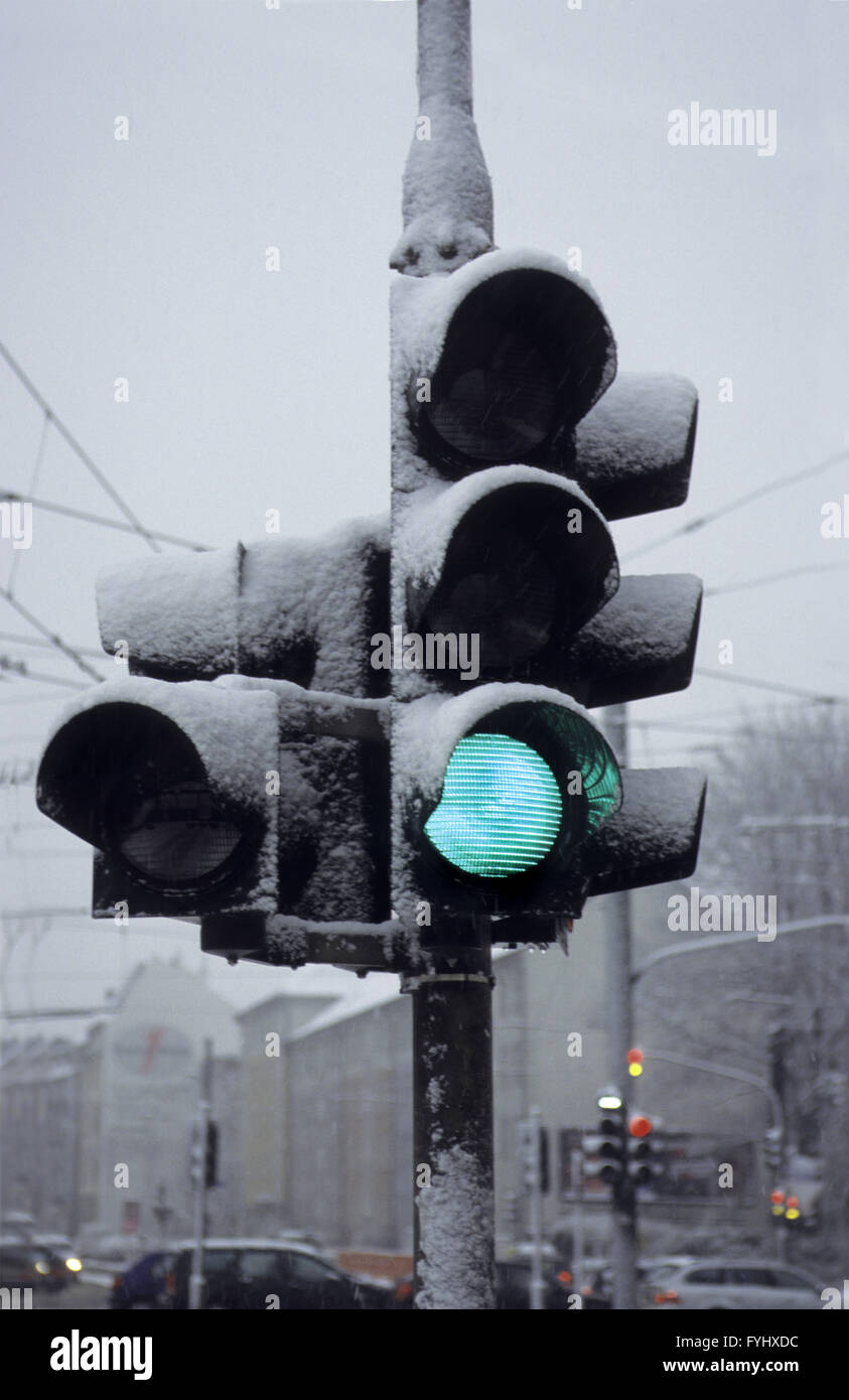Traffic light green Stock Photo