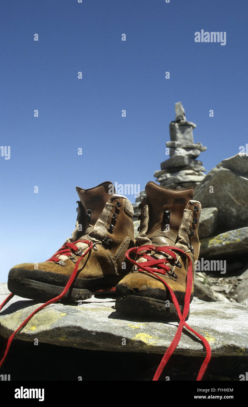 Hiking shoes Stock Photo
