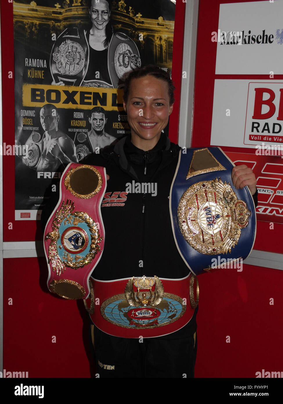 Boxing World Champion Ramona Kühne Stock Photo