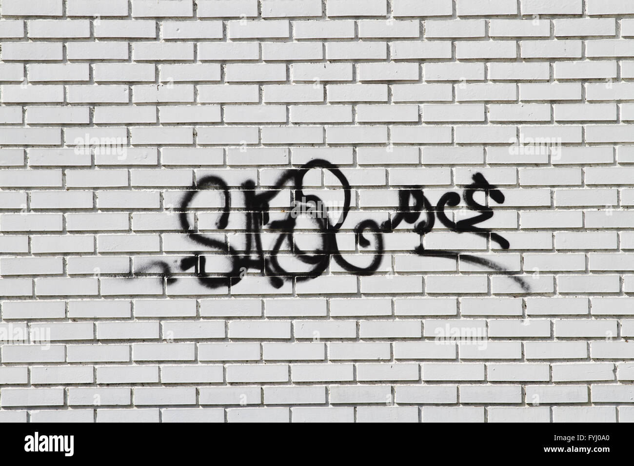 Graffiti on grunge wall Stock Photo - Alamy