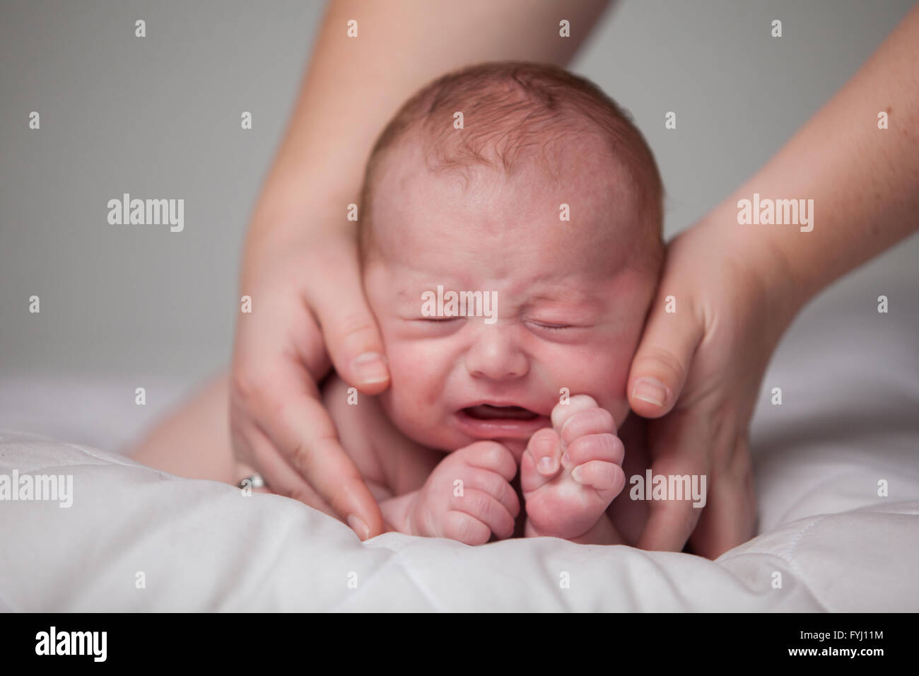 Baby is crying Stock Photo