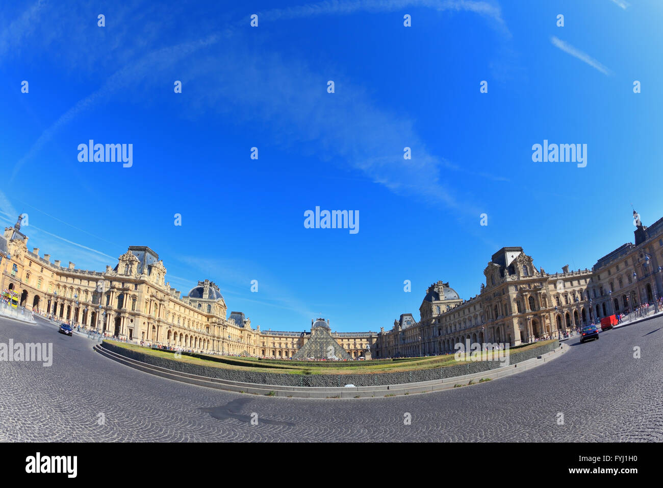Traces in the sky jet. Picture taken Fisheye lens Stock Photo - Alamy