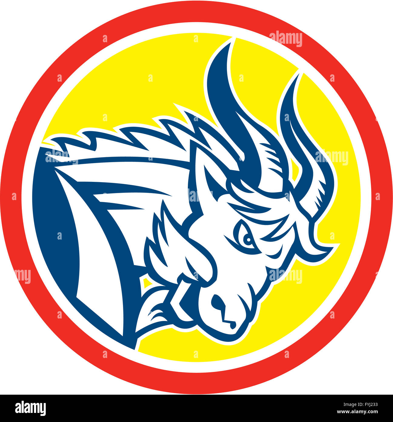 Mountain goat ram angry head hi-res stock photography and images - Alamy