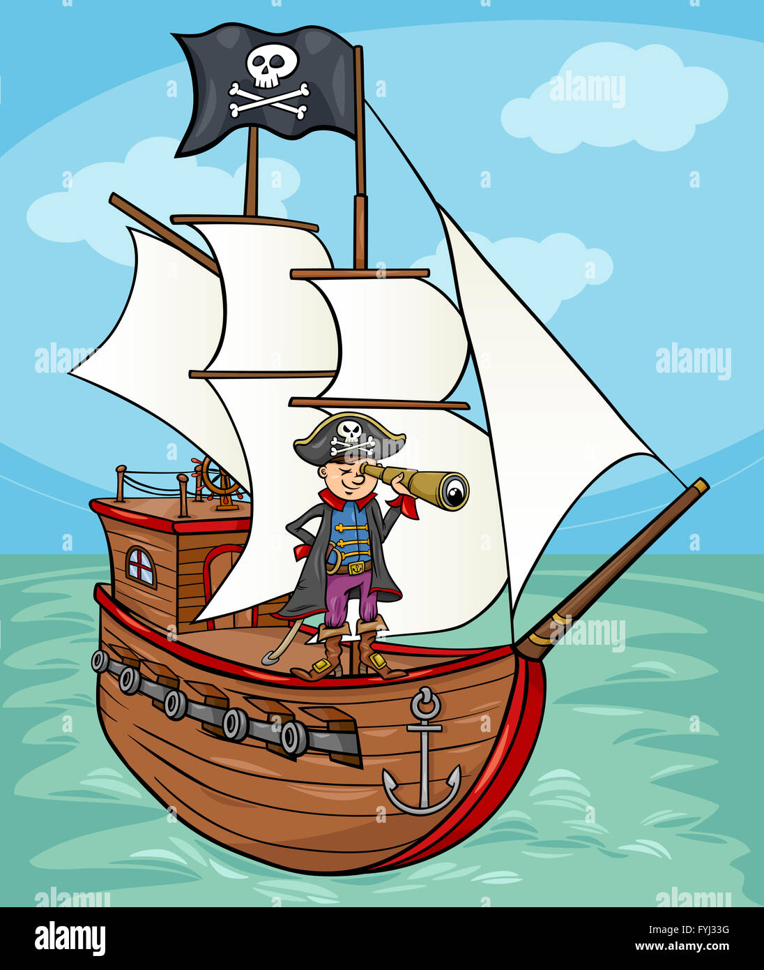 Pirate Boat Cartoon