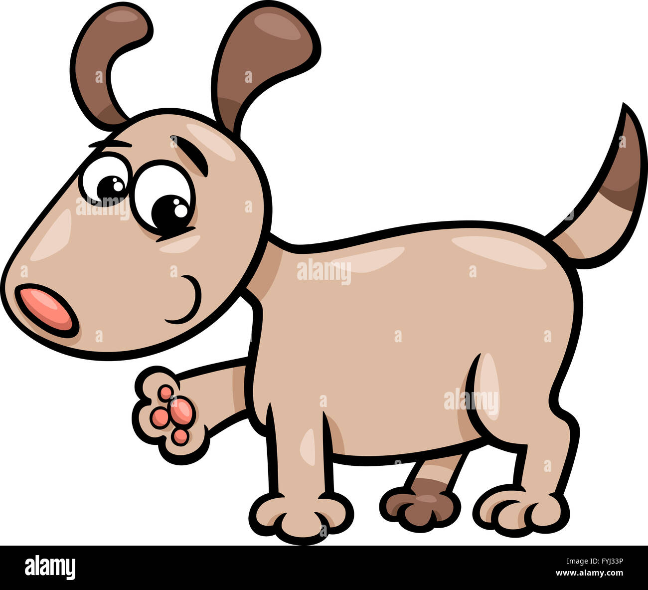 dog puppy cartoon illustration Stock Photo - Alamy