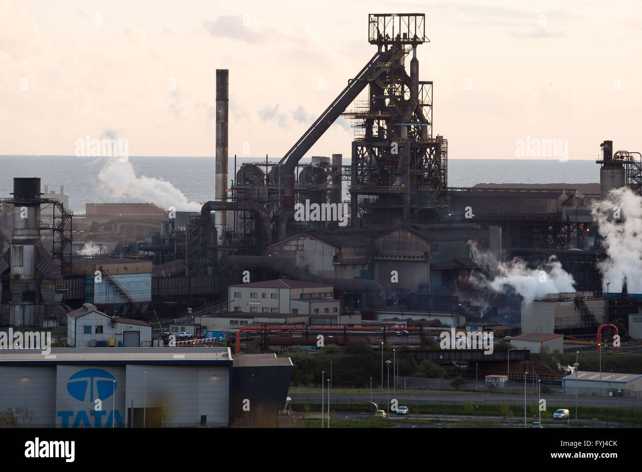 Tata Steel planta sobre la costa del Mar del Norte, cerca de