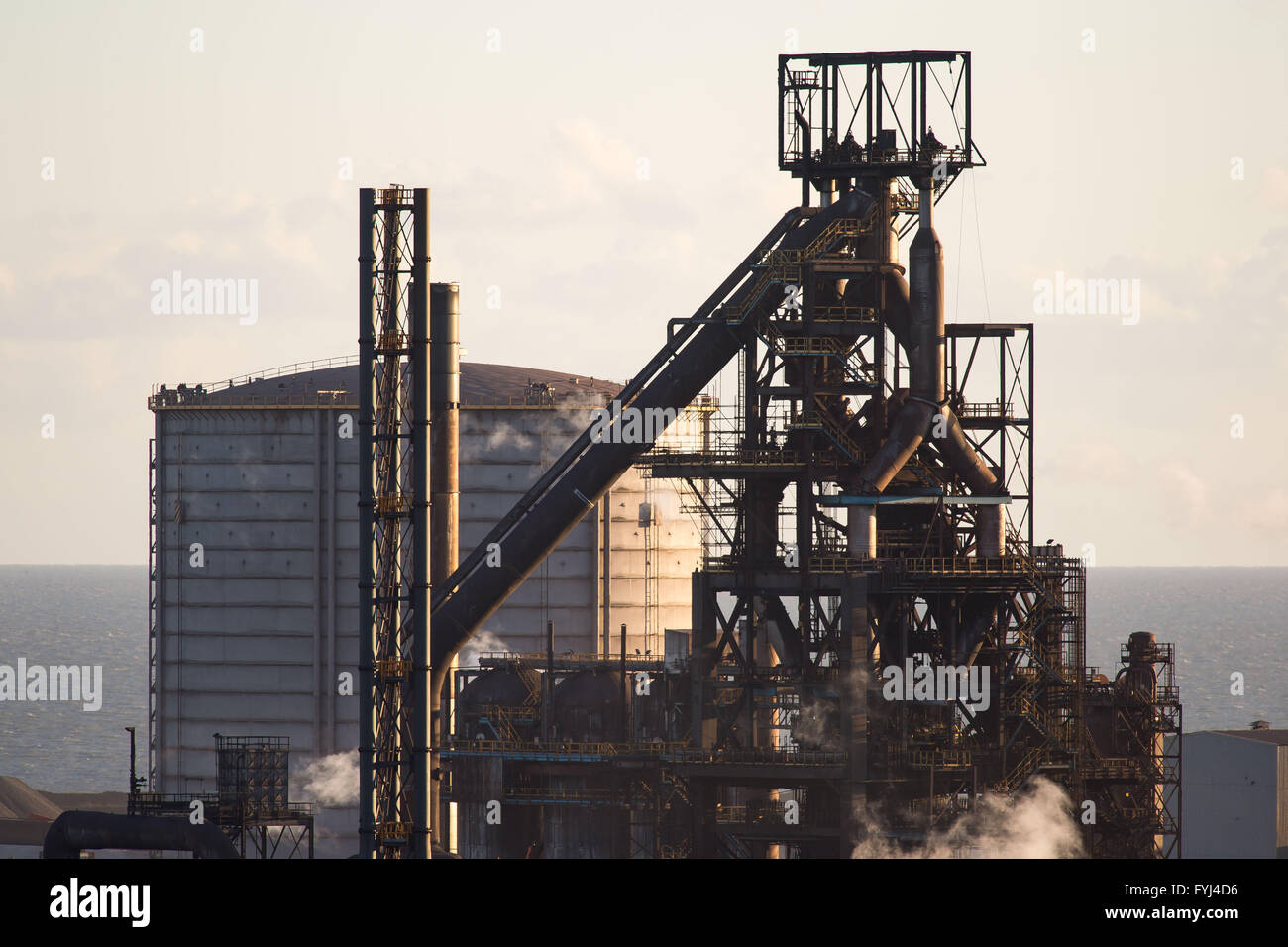 Tata Steel steelworks in Port Talbot, south Wales. Stock Photo