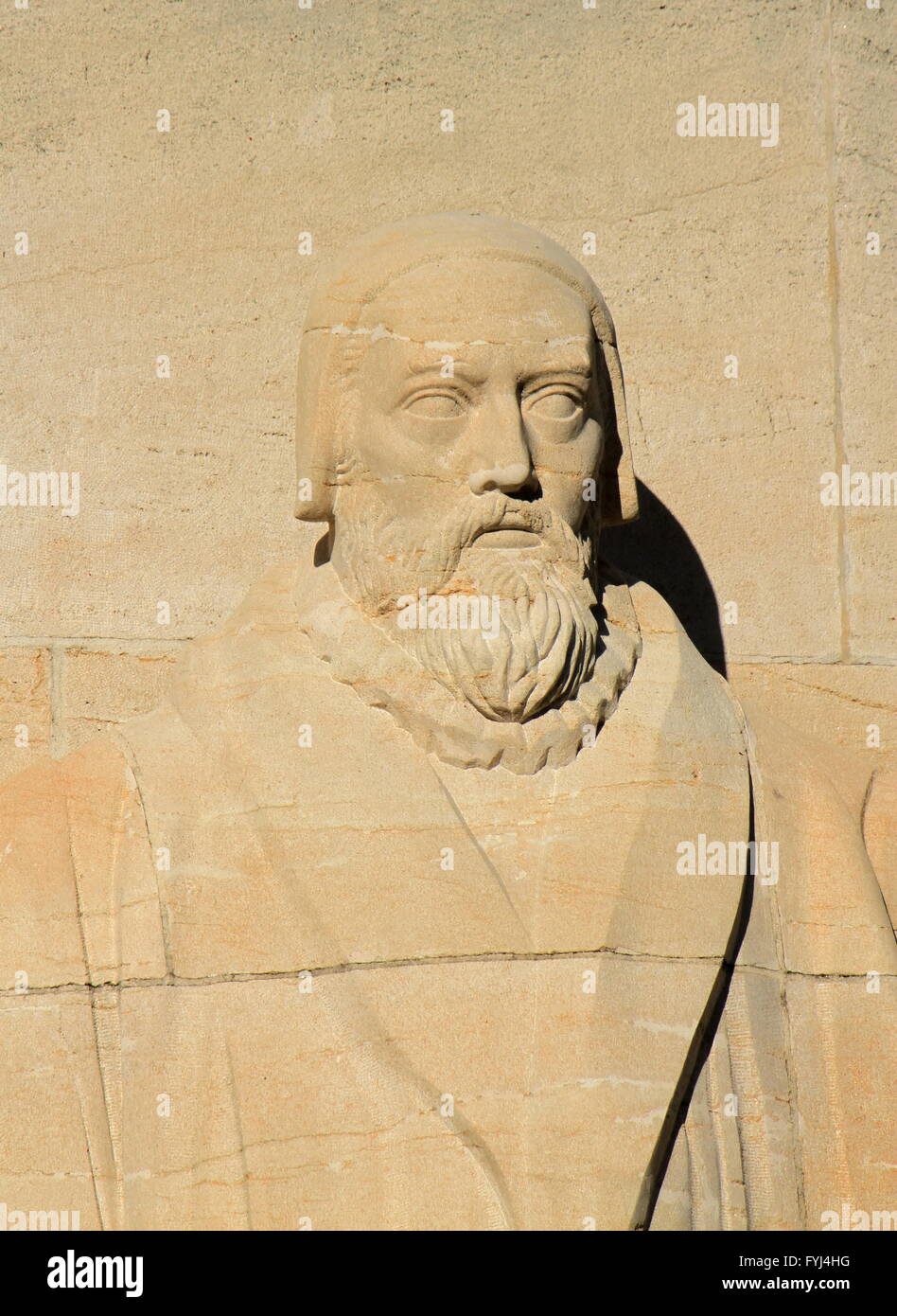 John Knox, reformation wall, Geneva, Switzerland. Stock Photo