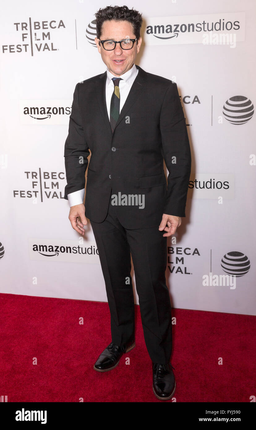 New York City, USA - April 15, 2016: Director J. J. Abrams attends Tribeca Talks Directors Series - J.J. Abrams With Chris Rock Stock Photo