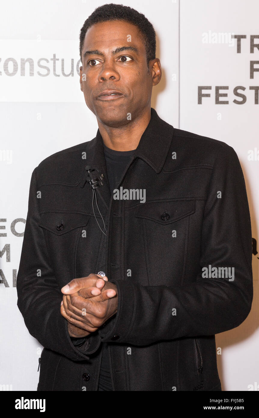New York City, USA - April 15, 2016: Comedian Chris Rock attends Tribeca Talks Directors Series - J.J. Abrams With Chris Rock Stock Photo