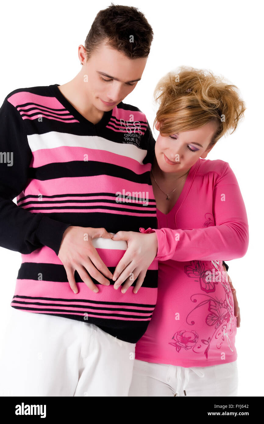 Pregnant belly and man studio hi-res stock photography and images - Alamy