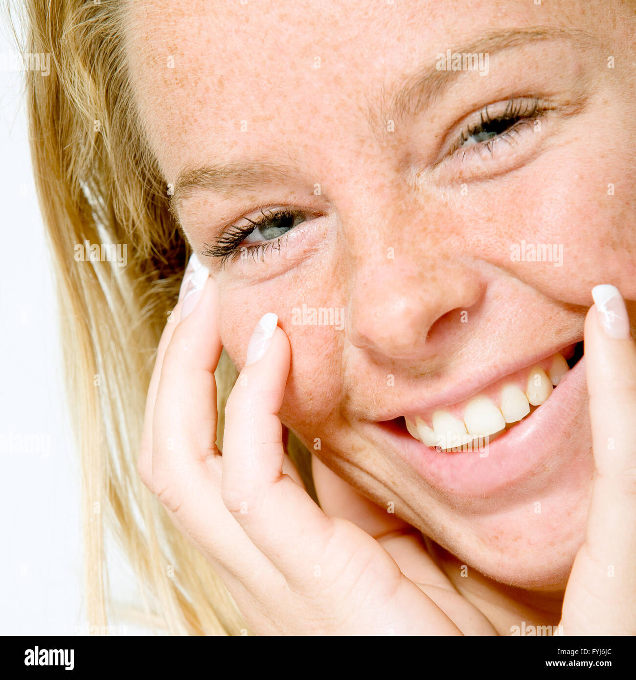A big toothy smile Stock Photo
