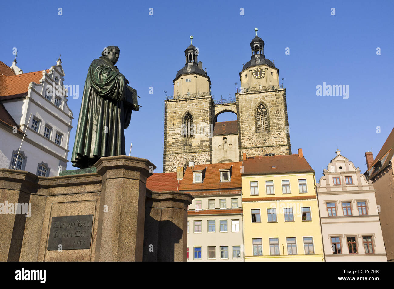 Luther monument, Lutherstadt Wittenberg, Germany Stock Photo