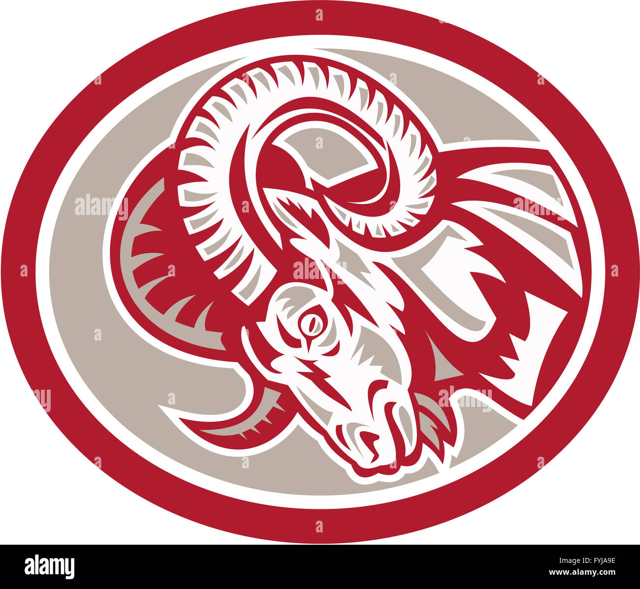 Mountain goat ram angry head hi-res stock photography and images - Alamy