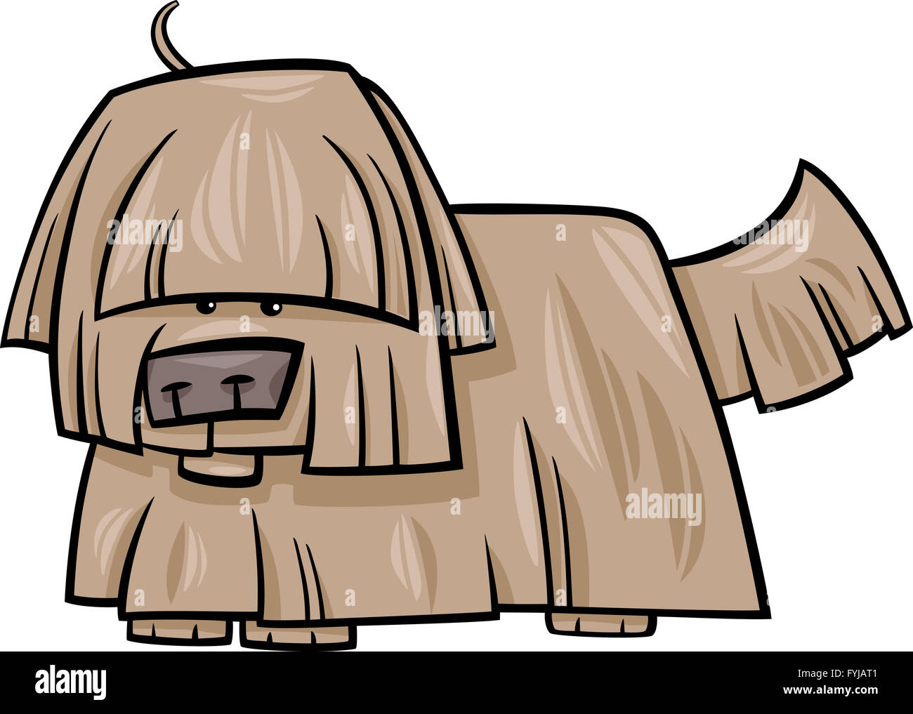 shaggy dog cartoon illustration Stock Photo Alamy