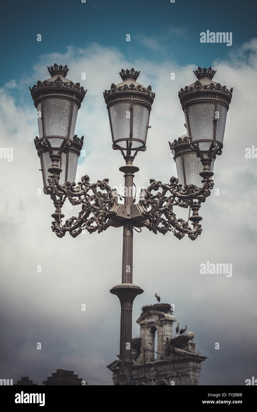 traditional street lamp with decorative metal flourishes Stock Photo