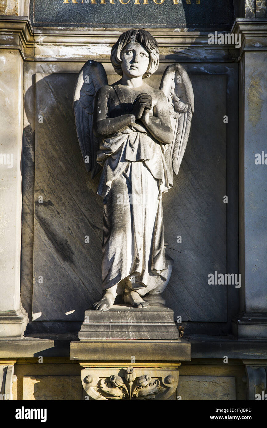 Statue of an Angel on cemetery, Berlin, Germany Stock Photo