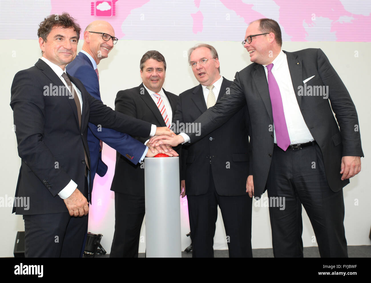 Opening new data center T-Systems in Biere Stock Photo