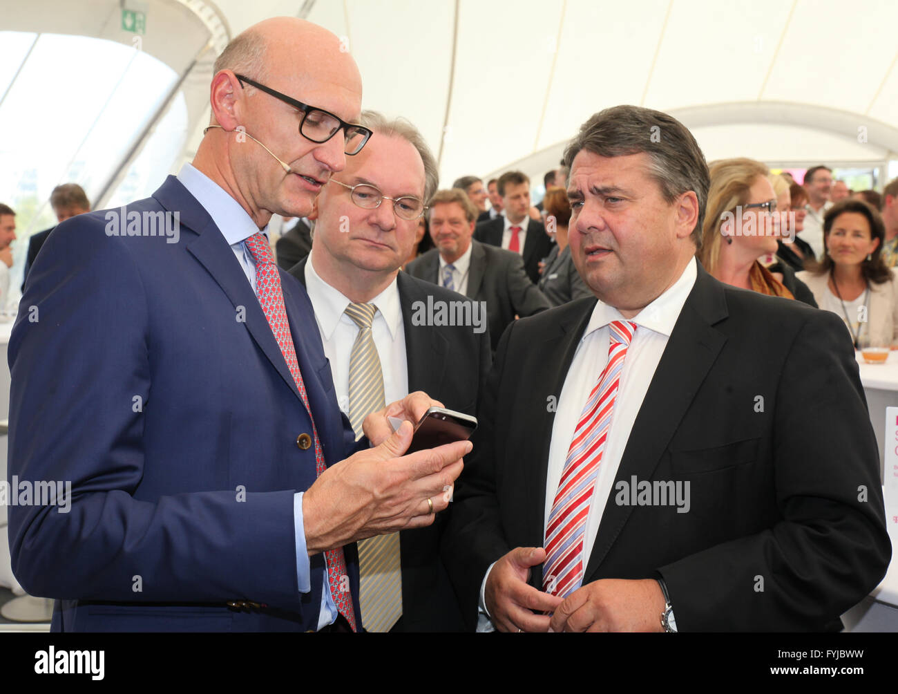 Opening new data center T-Systems in Biere Stock Photo