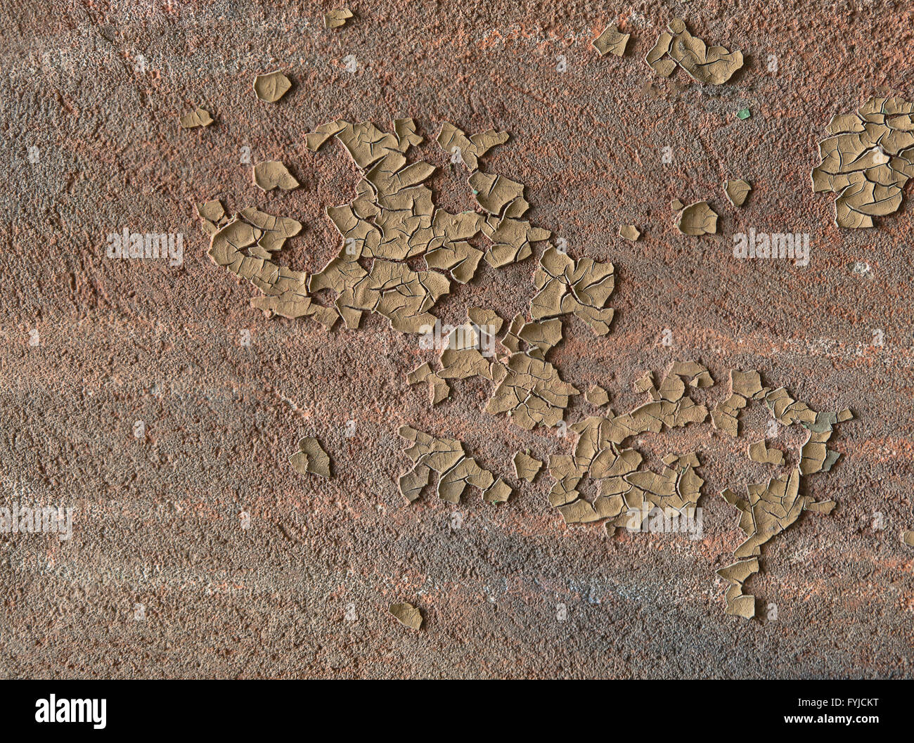 Abstract beige old peeling paint Stock Photo