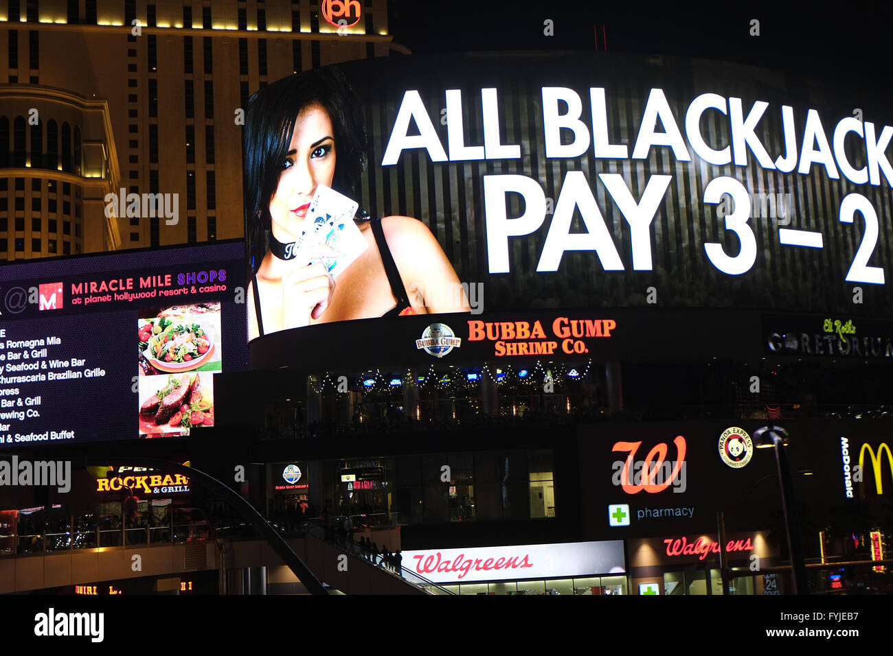 Las Vegas, Neon sign Stock Photo