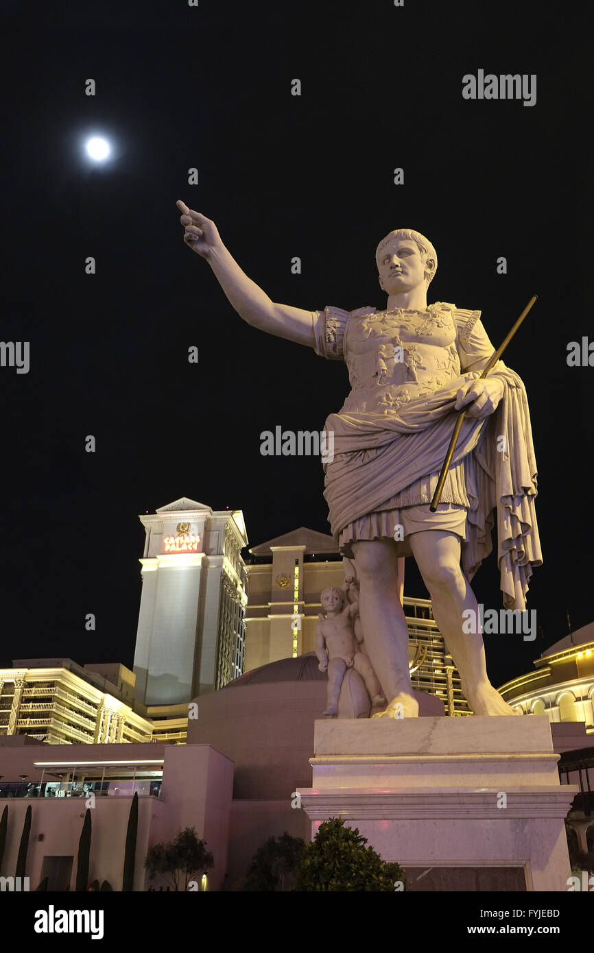 Caesars Palace statue gets decked out in Golden Knights gear