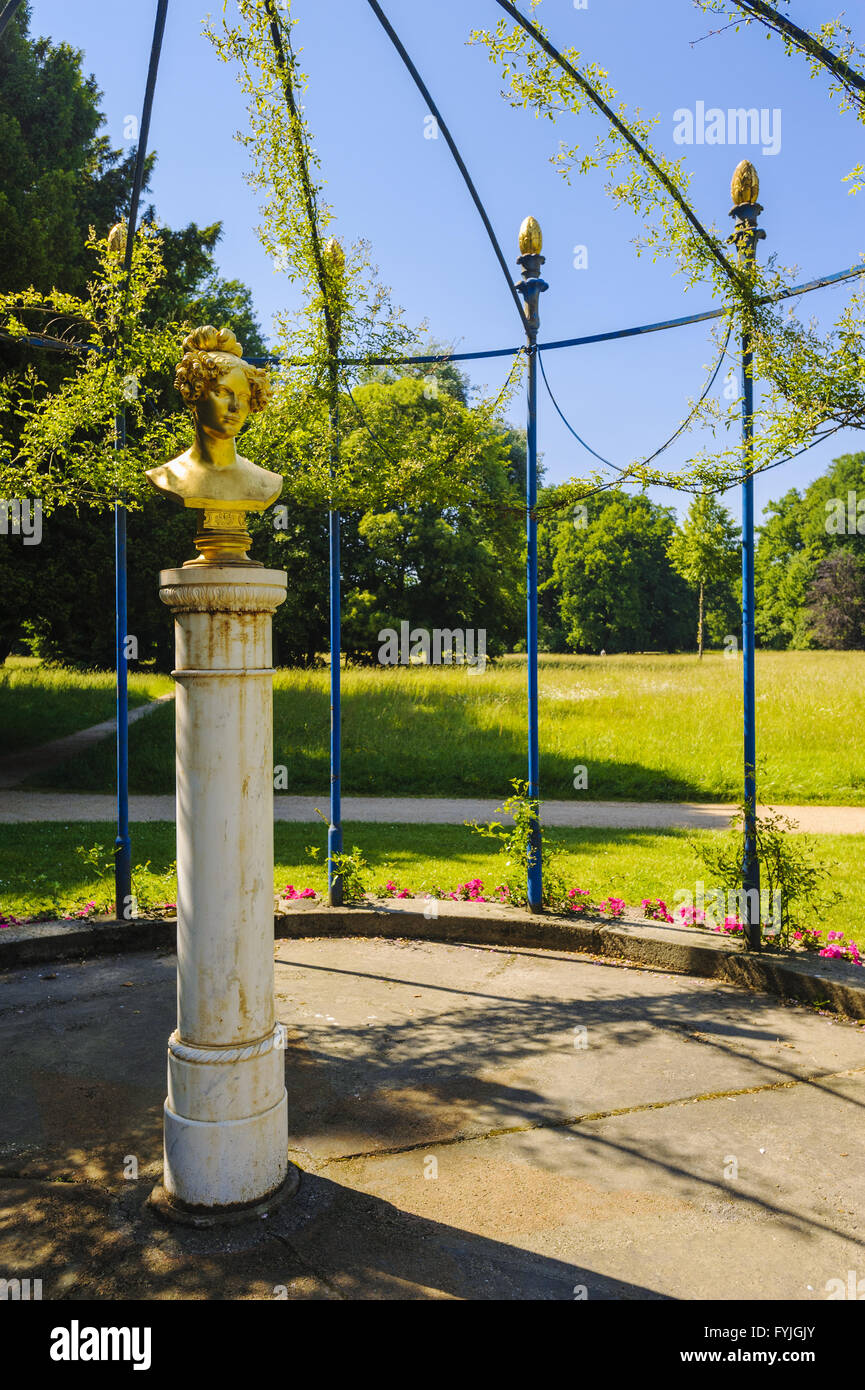 Bust of singer Henriette Sonntag, Branitz Park Stock Photo