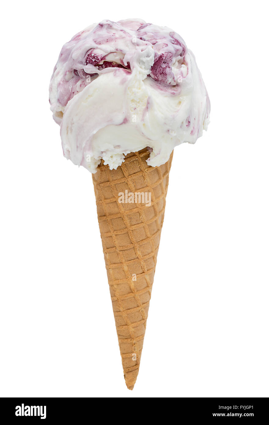 cherry ice cream Stock Photo