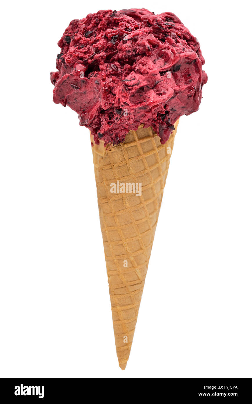 flavored ice cream berries Stock Photo