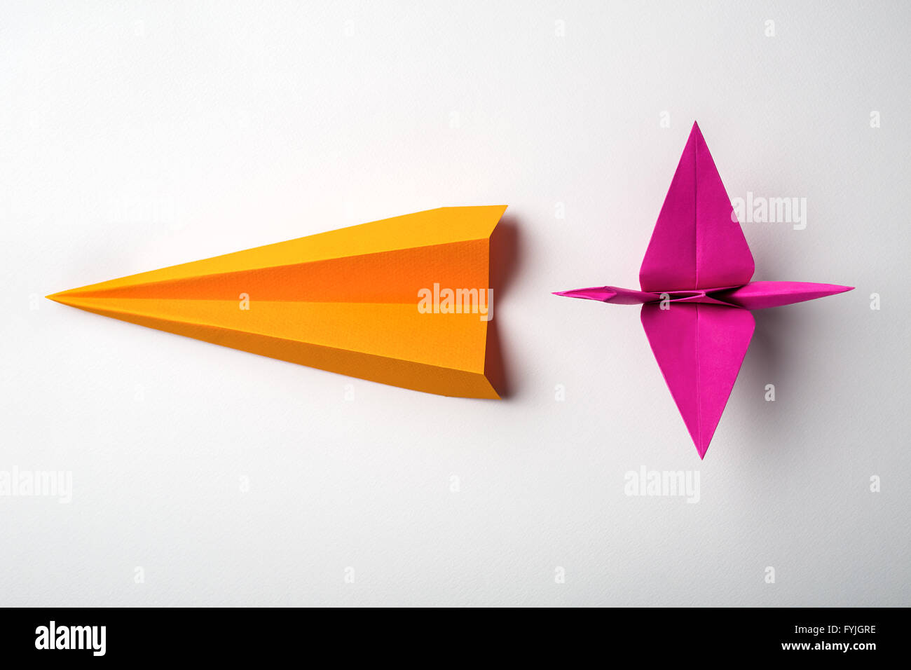 colored paper origami Stock Photo Alamy