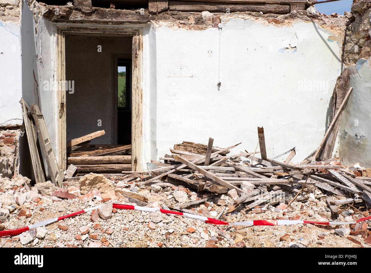 A Demolished House Stock Photo Alamy
