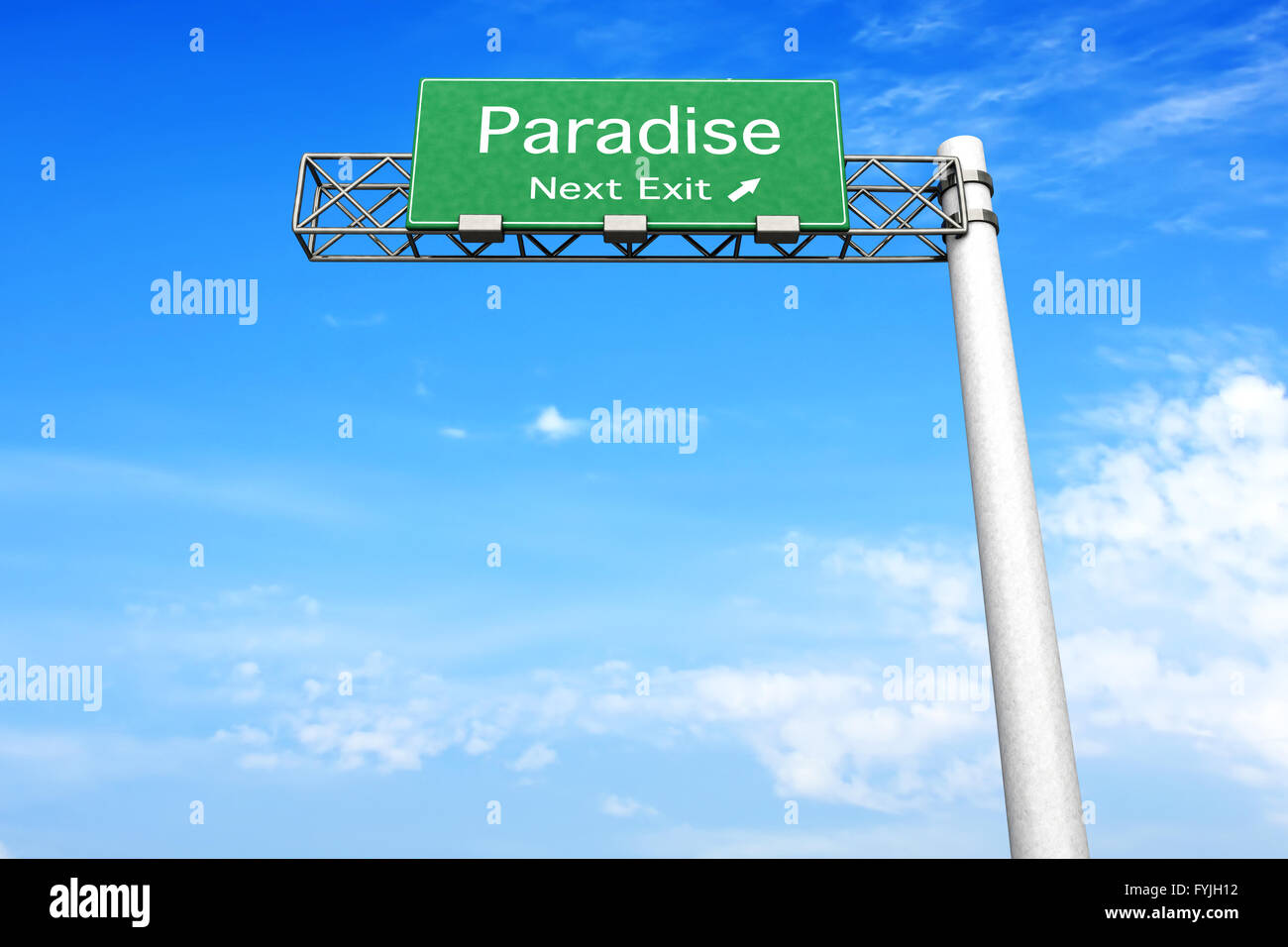 Paradise Rd Sign Highway Sign - Paradise Stock Photo - Alamy
