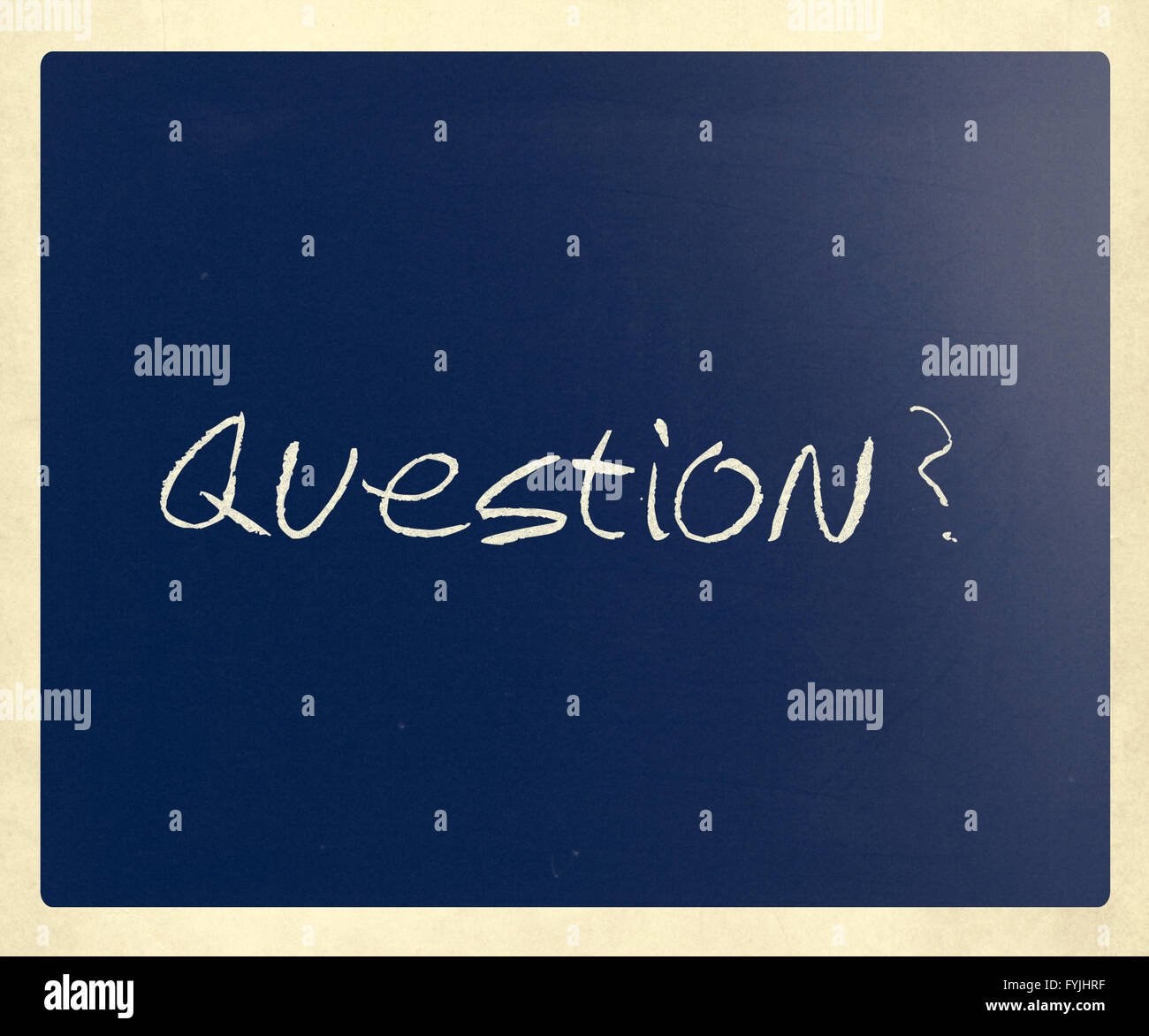 Handwritten Question Question handwritten with white chalk on a blackboard Stock Photo - Alamy